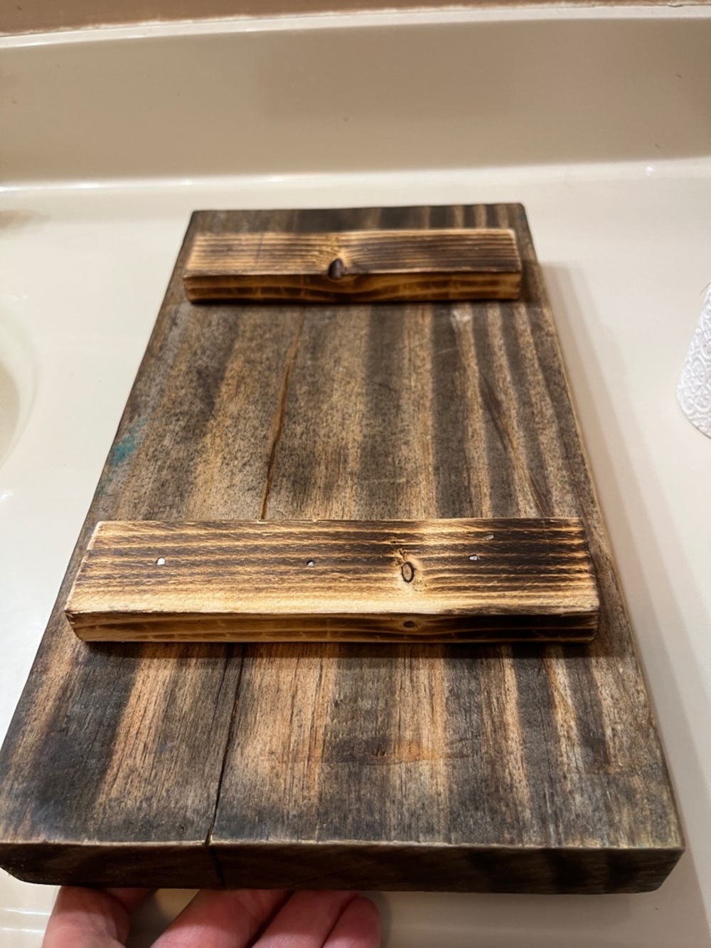 Wood Stand Pedestal Tray Bathroom Decor Soap Holder Vanity Tray Decorative Riser - Picture 9 of 9